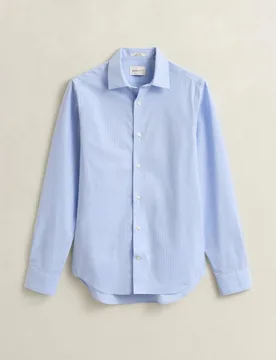 Camisa de hombre de popelina elástica a rayas - Gant - FashionsVida