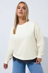 Women's Lace Hem Sweatshirt in Cream Size: 20 - Cream - Size: 20