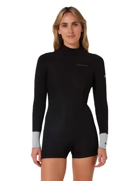 Shorty à Manches Longues Avec Fermeture éclair Au Dos Boyleg 2 Mm Black 6