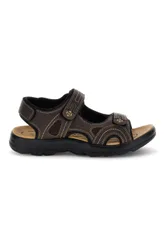 Sandali marroni con strappi in velcro CN20 44