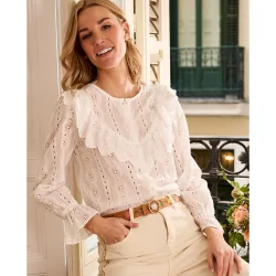 Camisa volante de mujer