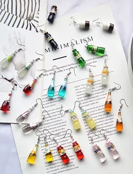 Fashion Novelty New Wine Bottle Earrings Women Cute Simulation Drink Beer Drop Girls Jewelry Party Gift - Aliexpress - FashionsVida