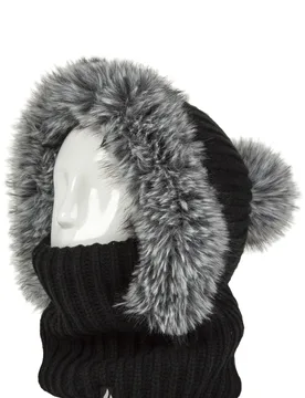 Women's 1 Pack Heat Holders Nikita Faux Fur Snood Black One Size - Black - Size: One Size - SockShop - FashionsVida