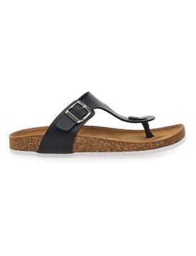 Ciabatte Infradito Nere in Vera Pelle Made in Italy 335A2177SR 38