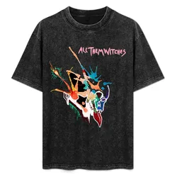 All them witchesATW colorful skull design T-Shirt Plus Size Loose Short Sleeve Top