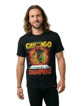 T-shirt à Manches Courtes Nhl Chicago Blackhawks Sigma Foundation Flint Black XL
