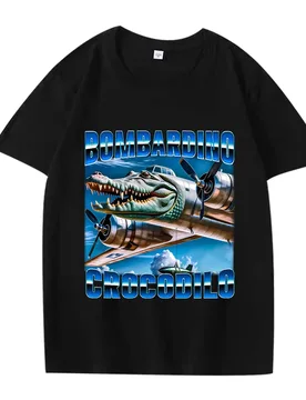 Bombardino Crocodilo Brainrot funny vintage T Shirt men women Oversized 100% Cotton Hot sale Summer print Unisex plus size tops - Aliexpress - FashionsVida