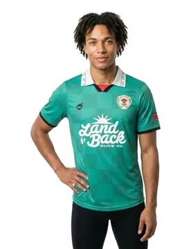 Maglietta A Maniche Corte Nablus Land Back Soccer Green M - Grimey - FashionsVida
