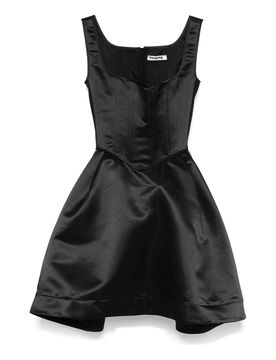 Duchess Satin Mini Bustier Dress