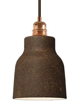 Cables Suspension Luminaire Textile Ceramic Glass 1.2 M Rust / White One Size - Creative - FashionsVida