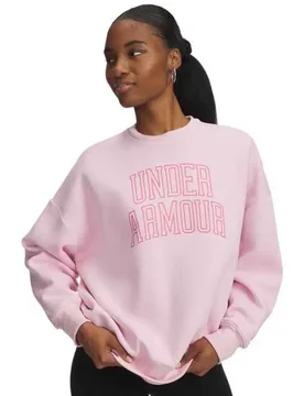 Sweat-shirt Rival Fleece Oversized Varsity Crew Pink S - Under armour - FashionsVida