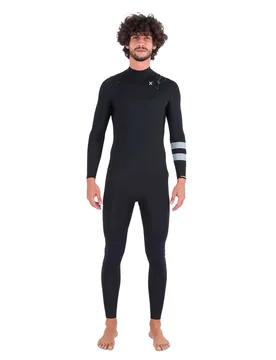 Combinaison En Néoprène à Manches Longues Avec Fermeture éclair Sur La Poitrine Advant 3/2 Mm Black LT - Hurley - FashionsVida