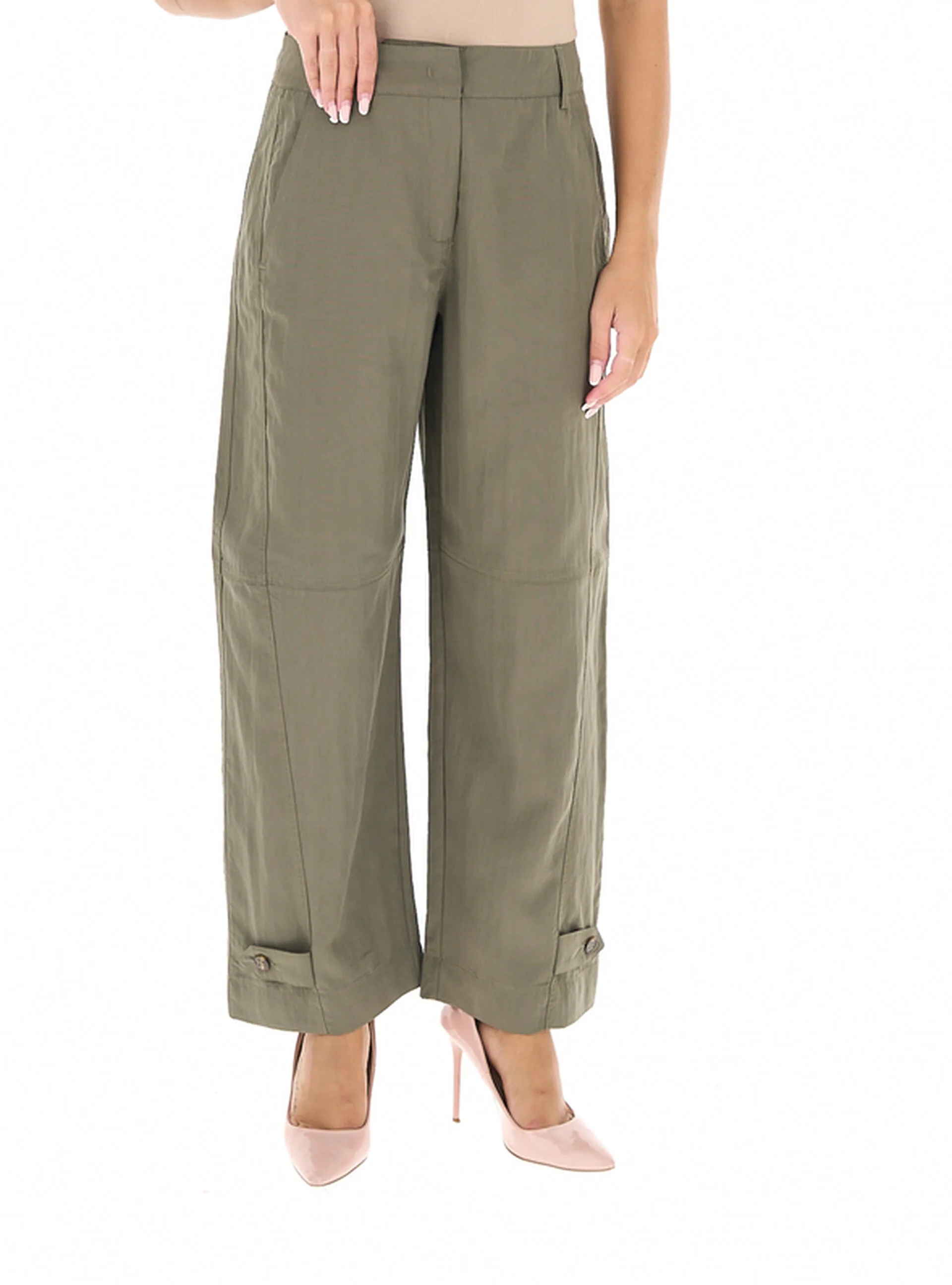 Pantalone balloon VERDE OLIVA 40 - EMME MARELLA - FashionsVida