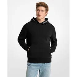 Sudadera de hombre con vivo en contraste y detalle de marca en lateral capucha