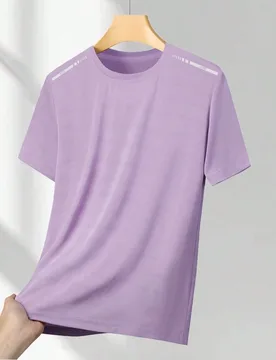 Camiseta deportiva de manga corta de secado rápido para mujer, transpirable & absorbente de sudor, cuello redondo, ajuste ceñido, top para yoga, run - Shein - FashionsVida