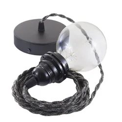 Cables Lampe Suspendue Pendel Pour Abat-jour Tn03 50 Cm Anthracite / Black One Size