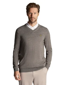 Lyle Pullover Golf V-Neck, grau m - Scott - FashionsVida