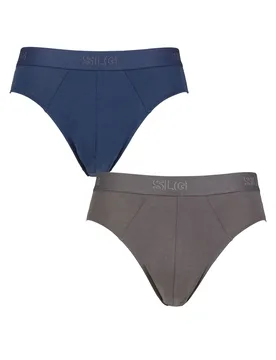 Mens 2 Pack SLG Baselayer Briefs Multi XL - Assorted - Size: Extra Large - Sloggi - FashionsVida