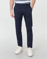 Pantalone chino blu in cotone stretch