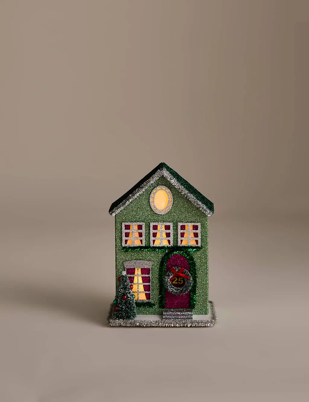 Multicoloured Paper Glitter Light Up House Green Mix - M&S - FashionsVida