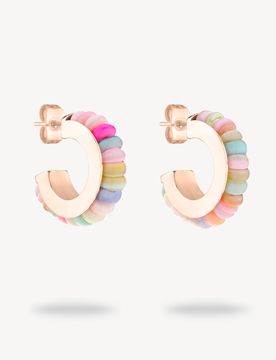 Orecchini a cerchio oro rosa - 20mm