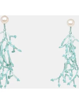 Pendientes de aro Sunset Miyuki azul - Mishky - FashionsVida