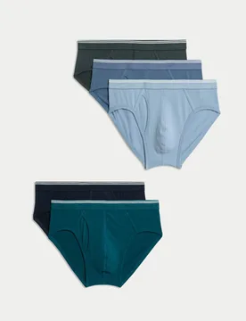 Pack Cotton Rich Cool & Fresh™ Briefs Multi male - M&S - FashionsVida