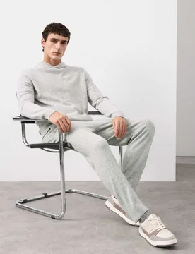 Pure Cashmere Knitted Joggers Grey male - Autograph - FashionsVida