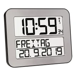 TFA Funkuhr Max silber