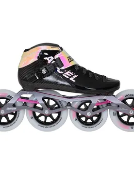 Patins En Ligne Accel Race 110/100 Black / Pink EU 39 Homme