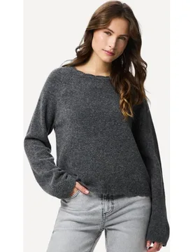 Jersey cuello redondo de mujer - Pieces - FashionsVida