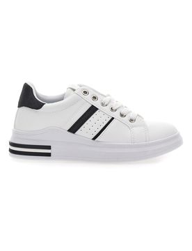 Sneakers bianche e nere con lacci BK2450 37