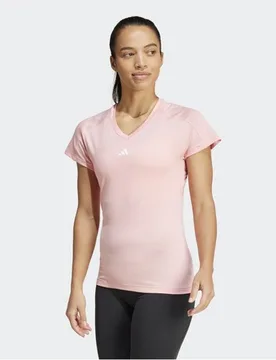 Camiseta de mujer Aeroready Train Essentials Minimal Branding V-Neck - Adidas - FashionsVida