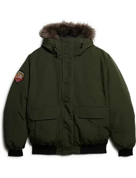 Blouson Bomber Everest Faux Fur Army Green M - Superdry - FashionsVida