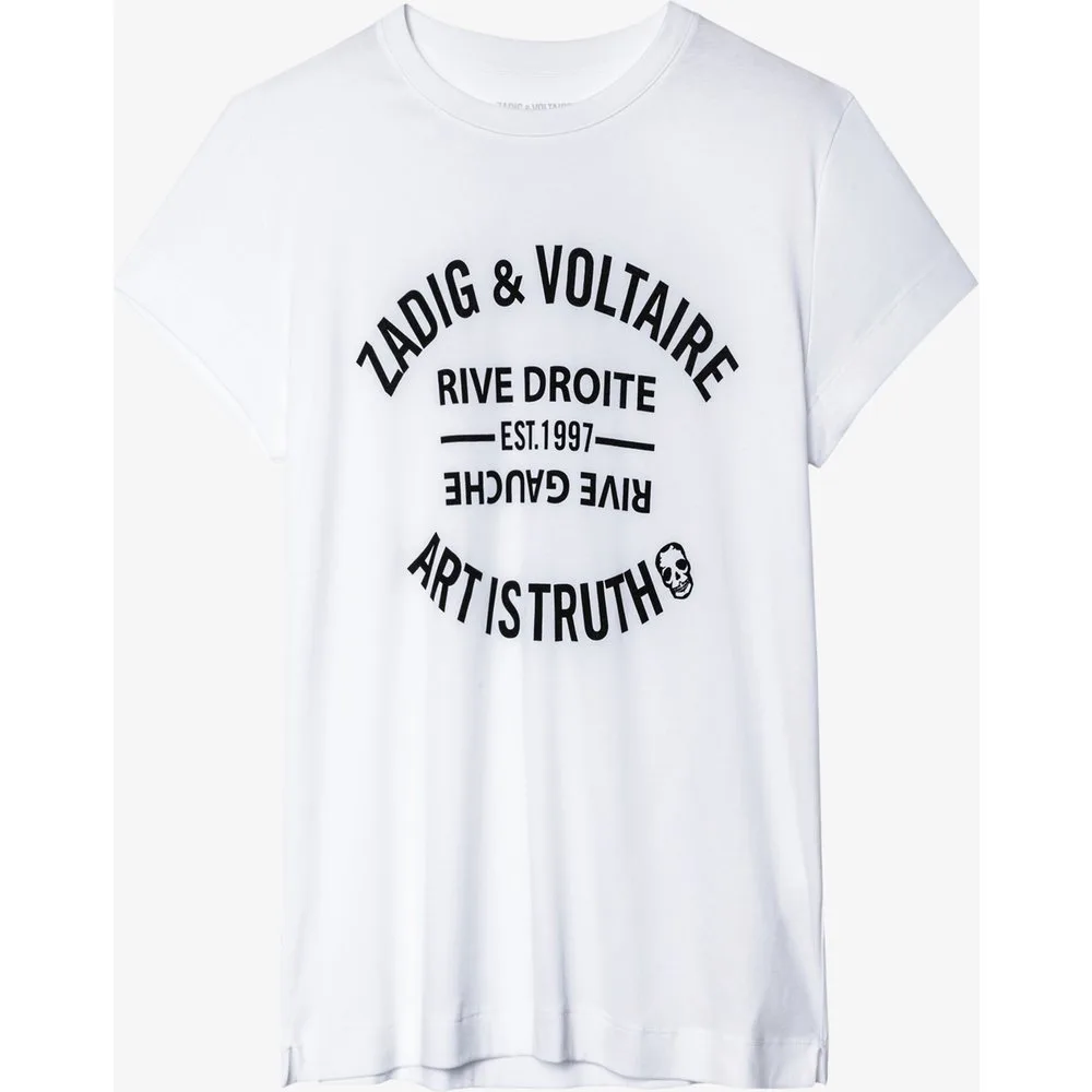 Zadig & Voltaire - Camiseta Walk blason de mujer de mangas cortas en algodón - Zadig & Voltaire - FashionsVida