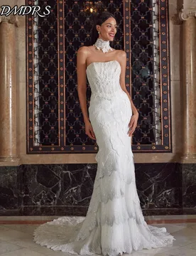 Elegant Mermaid Wedding Dresses Stylish Appliquéd Bridal Gowns Formal Sleeveless Floor-Length Wedding Gowns Vestidos De Novia - Aliexpress - FashionsVida