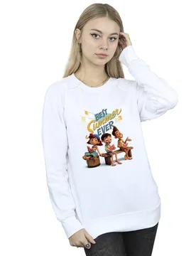Women's Luca Best Summer Ever Sweatshirt in White Size: Medium - White - Size: M - Disney - FashionsVida