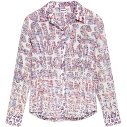 Camisa de mujer estampado floral 100% algodón