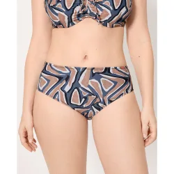 Bragas de bikini reductora alta estampada