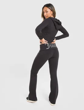 Womens Pantaloni Fold Down Diamante - Nero, nero nero Donna taglia XXS - Juicy couture - FashionsVida