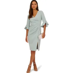 Vestido midi envolvente sintético de buceo