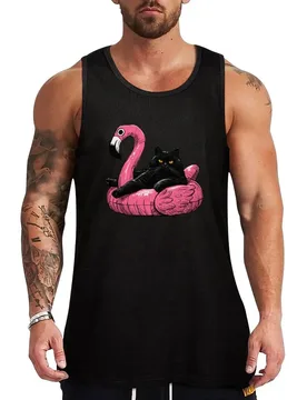 Fat Cat On A Flamingo Floatie Tank Top Fitness Tank Top Lightweight Breathable Gym Shirt - Aliexpress - FashionsVida