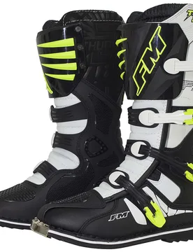 Stivale Moto Cross Enduro THUNDER 2 ENDURO Bianco taglia 46 - Fm racing - FashionsVida