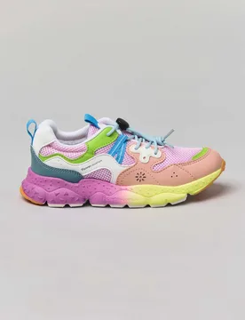Sneakers Yamano 3 in similpelle e mesh muticolor - FLOWER MOUNTAIN - FashionsVida