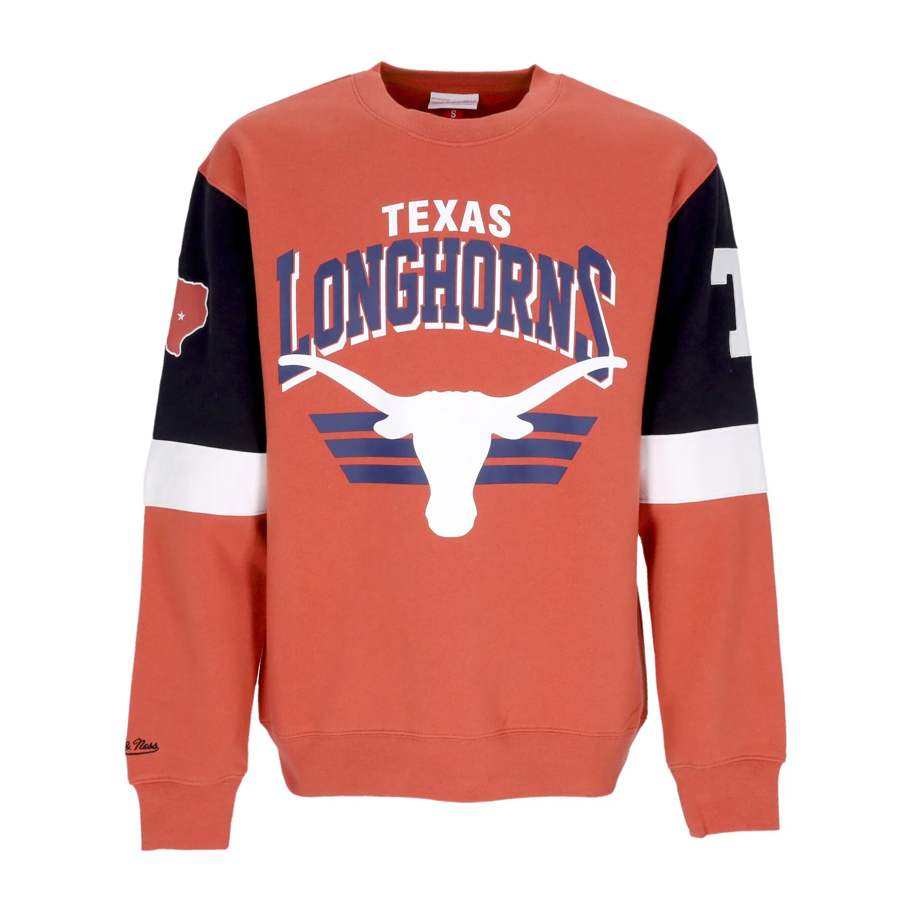 Felpa Girocollo Uomo Ncaa All Over Crew 3.0 Texagg Original Team Colors - Mitchell & Ness - FashionsVida
