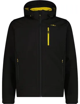 Man jacket zip hood chaqueta softshell hombre Negro (60) - CMP - FashionsVida