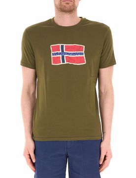 T-shirt in cotone VERDE MILITARE L