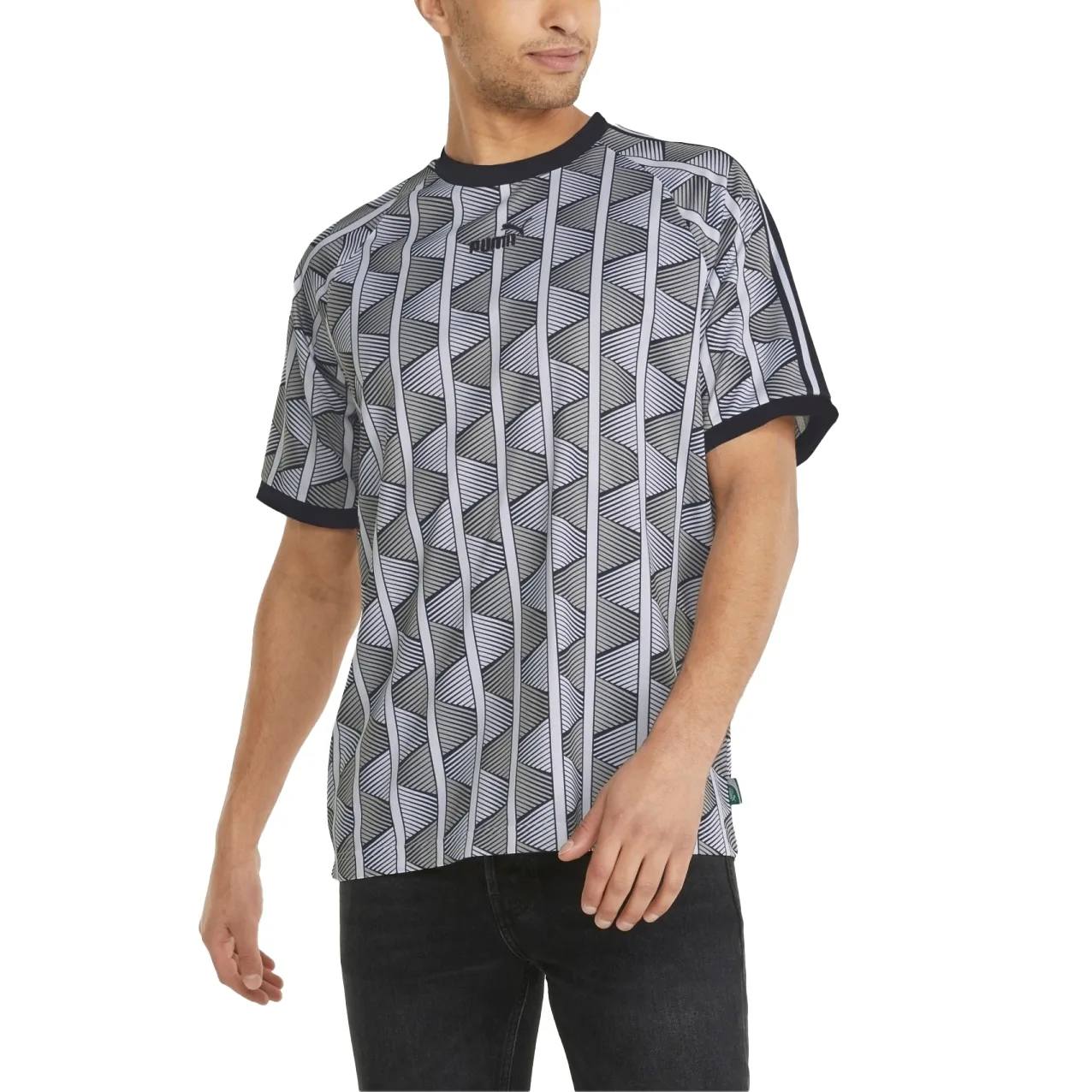 The NeverWorn Pattern Tee Gray Violet S Herren - Puma - FashionsVida