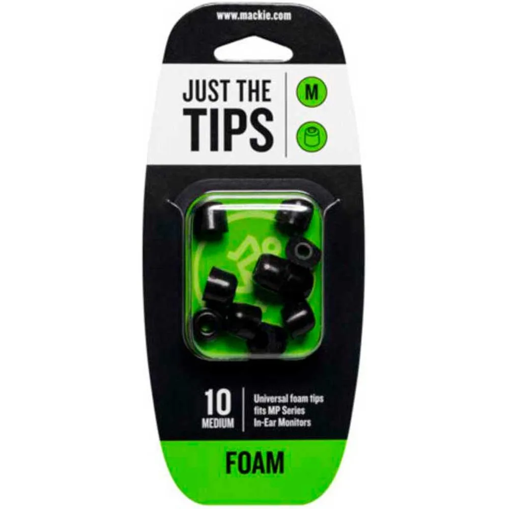 Auriculares In Ear MP Series Medium Foam Black Tips Kit - Mackie - FashionsVida