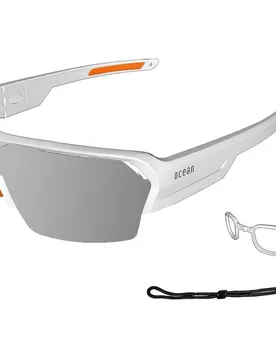 Race Polarized Sunglasses Matte White Orange Nosepad / Tips/CAT3 Men,Women - Ocean Sunglasses - FashionsVida